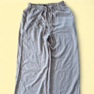 Casual Gray Drawstring Pants